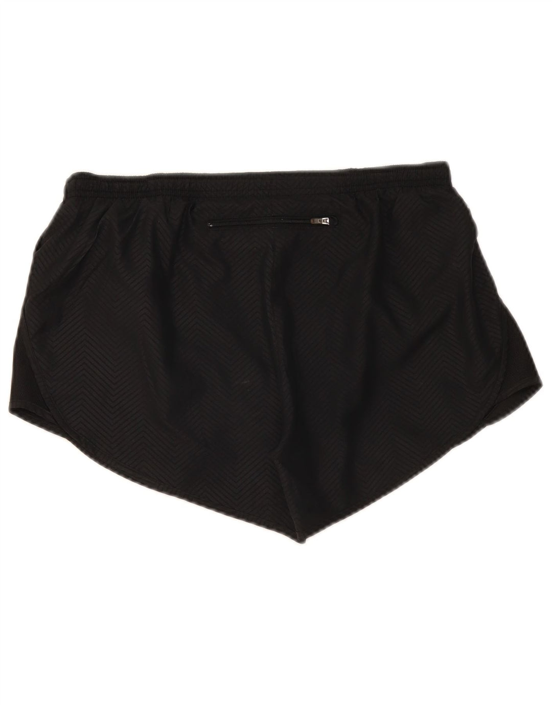 Nike Damen Dri Fit Sportshorts UK 14 Mittelschwarzes Chevron-Polyester