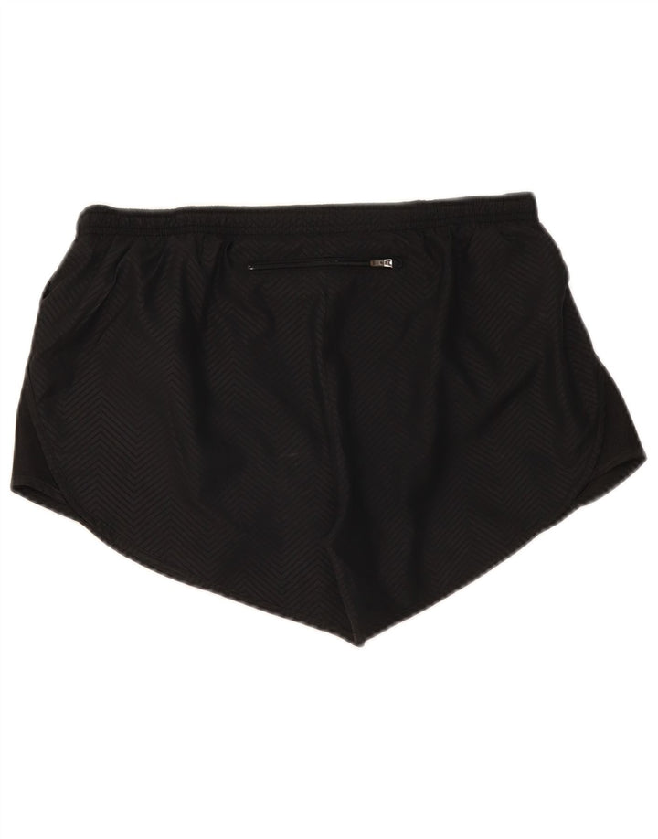 Nike Damen Dri Fit Sportshorts UK 14 Mittelschwarzes Chevron-Polyester