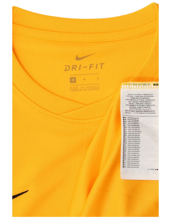 Nike Herren Dri Fit Graphic Top Langarm mittelgelbes Polyester