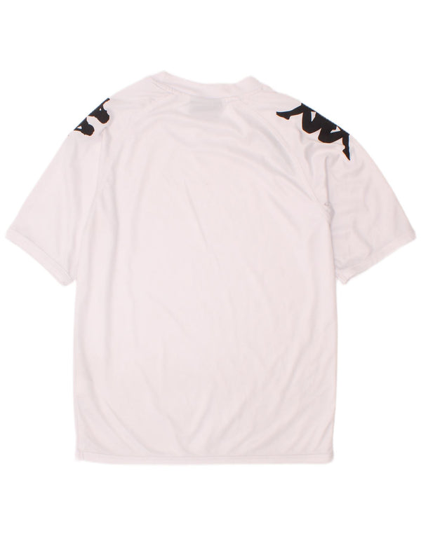 Kappa Jungen-T-Shirt mit Grafik, 9–10 Jahre, weißes Polyester