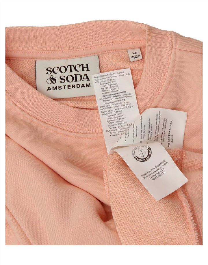 SCOTCH & SODA Mens Oversized Sweatshirt Jumper XS Pink Cotton Vintage Scotch & Soda and Second-Hand Scotch & Soda from Messina Hembry 