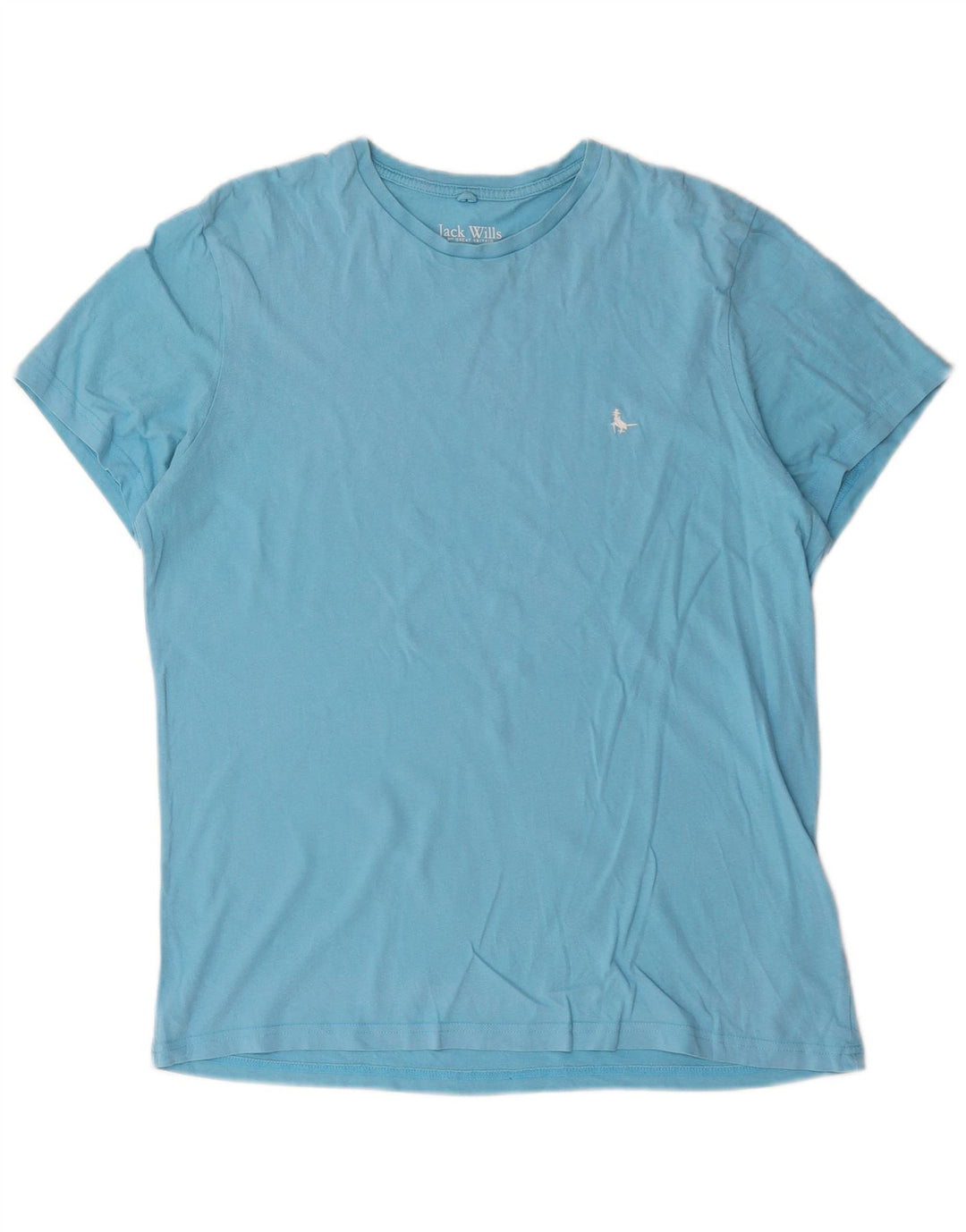 Jack Wills Herren-T-Shirt mit klassischer Passform aus mittelblauer Baumwolle