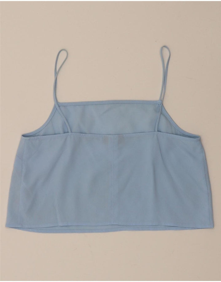 TOPSHOP Womens Cami Top UK 10 Small Blue Polyester Vintage Topshop and Second-Hand Topshop from Messina Hembry 