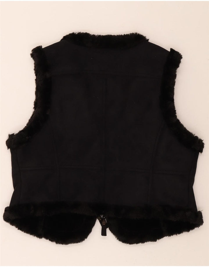 PRINCIPLES Womens Waistcoat UK 18 XL  Black Polyester Vintage Principles and Second-Hand Principles from Messina Hembry 