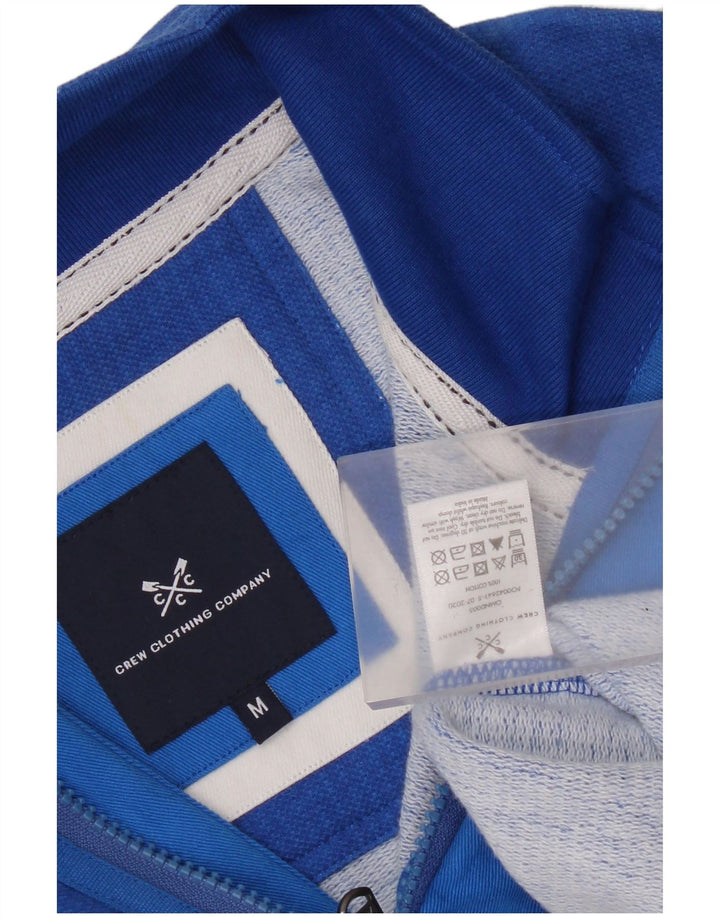 Crew Clothing Herren-Sweatshirt mit Reißverschluss am Hals, mittelblaue Baumwolle