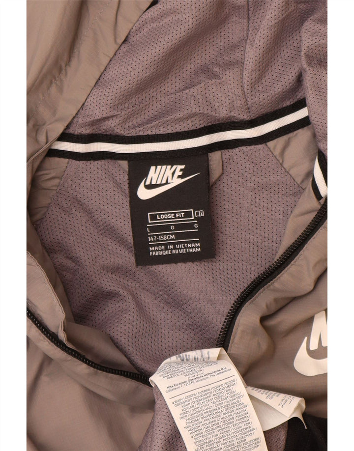 Nike Jungen-Regenjacke mit Kapuze, 12–13 Jahre, groß, mehrfarbiges Nylon