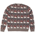 Marks & Spencer Herren-Pullover mit Rundhalsausschnitt, Größe L, Grau, Weihnachten