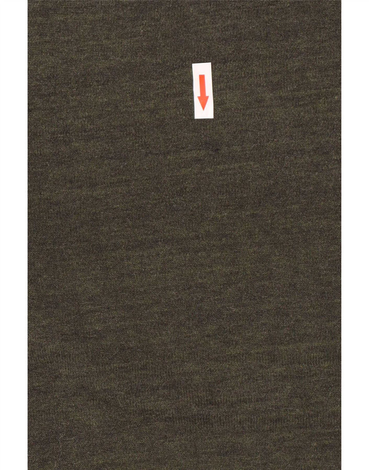 Marks & Spencer Herren-Pullover mit Rundhalsausschnitt, Größe S, Khaki, gefleckte Baumwolle