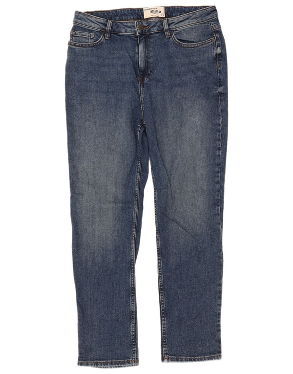 Fat Face Damen Chesham Girlfriend Slim Jeans UK 12 Medium W32 L27 Blau