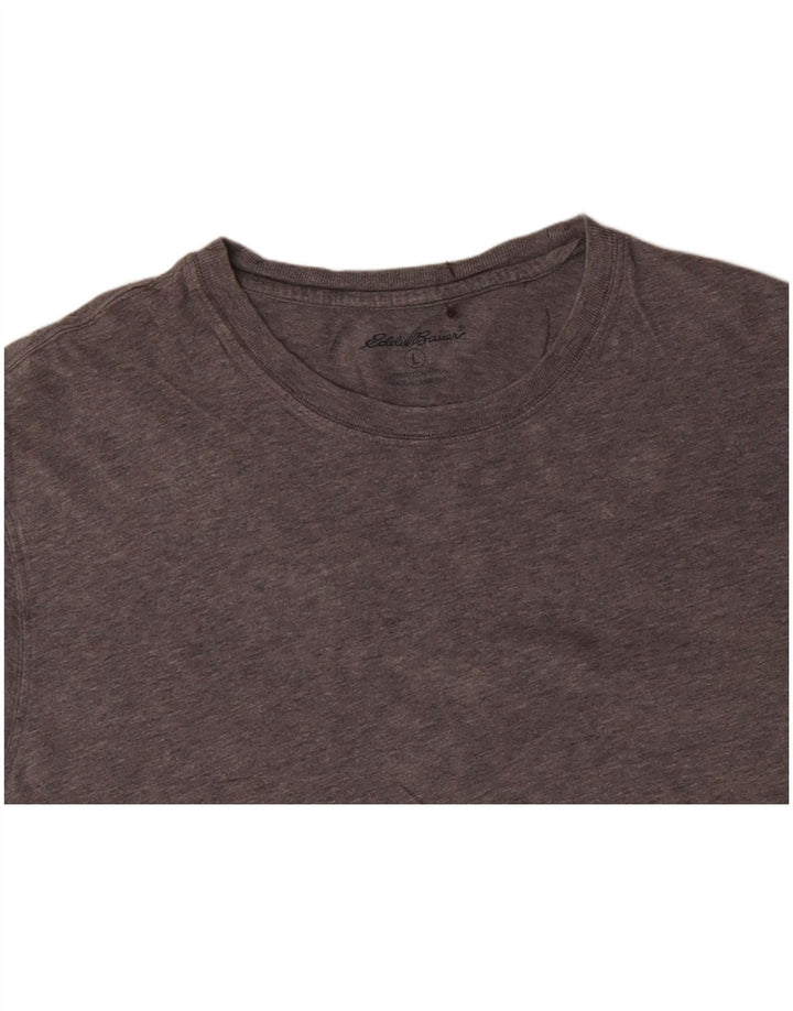 EDDIE BAUER Herren T-Shirt Top Large Grau Baumwolle