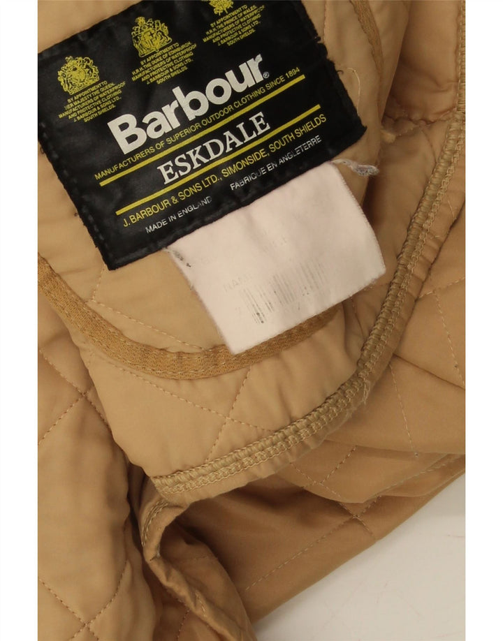 BARBOUR Mens Eskdale Quilted Jacket UK 40 Large Beige Polyester Vintage Barbour and Second-Hand Barbour from Messina Hembry 