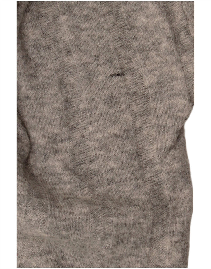 Marks & Spencer Damen Crop Crew Neck Pullover Pullover UK 12 Mittelgrau