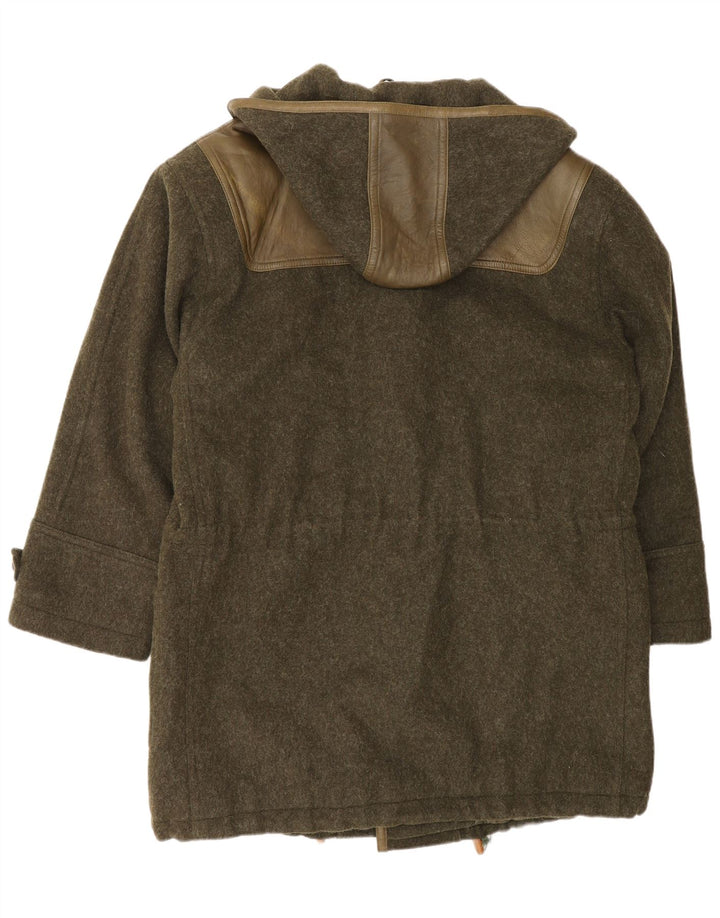 Lodenfrey Herren-Dufflecoat mit Kapuze, EU 50, große grüne Wolle
