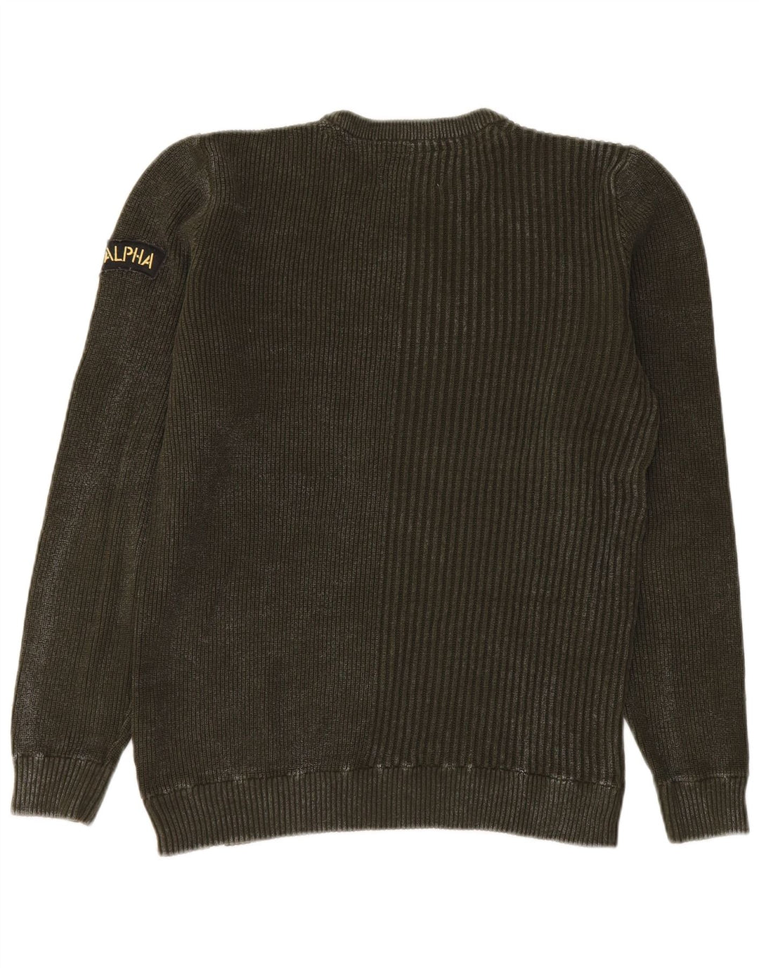Jack & Jones Herren-Pullover mit Rundhalsausschnitt, mittelgrüne Baumwolle