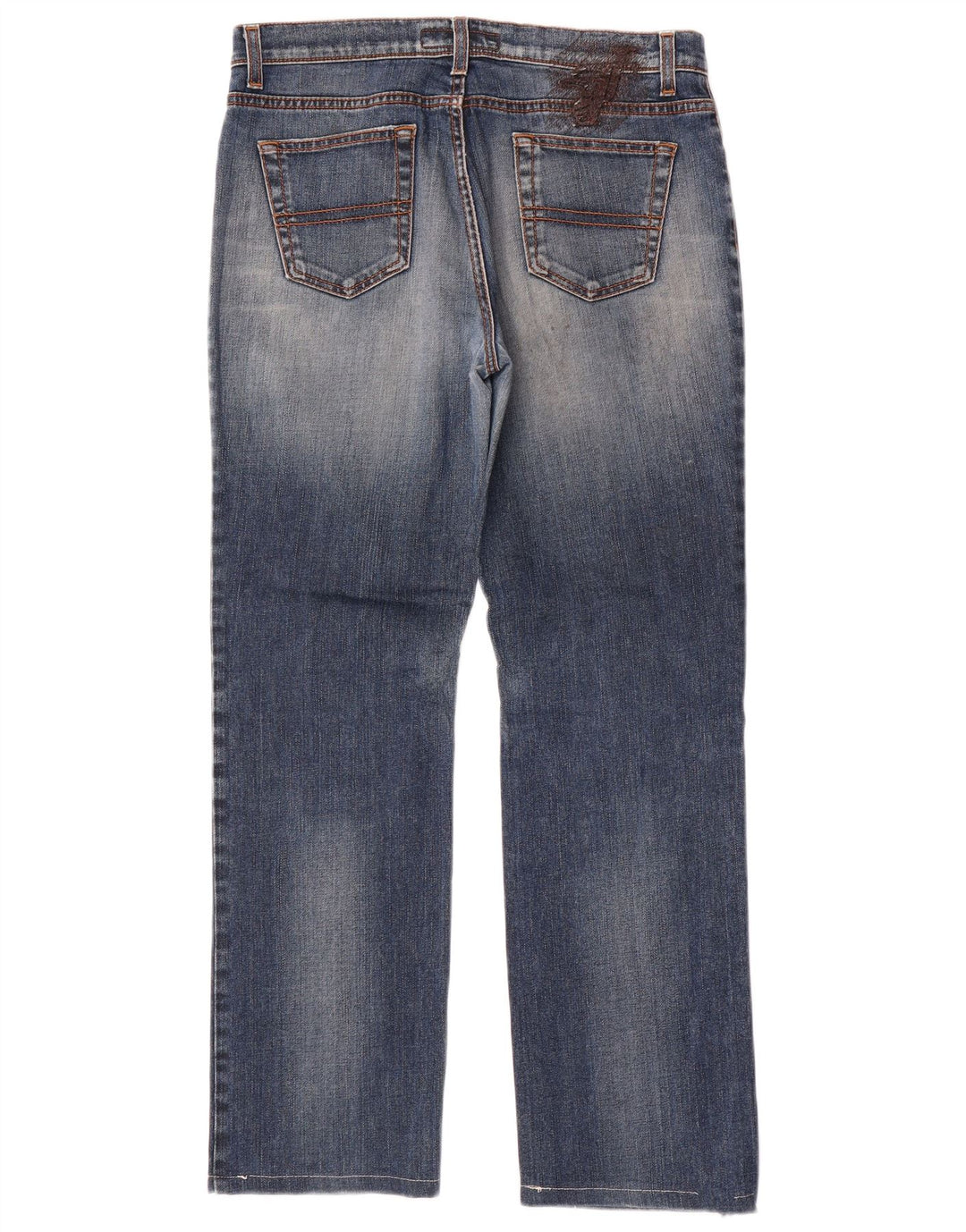Trussardi Damen Straight Jeans W29 L29 Blaue Baumwolle