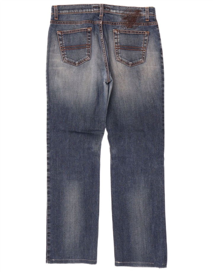 Trussardi Damen Straight Jeans W29 L29 Blaue Baumwolle