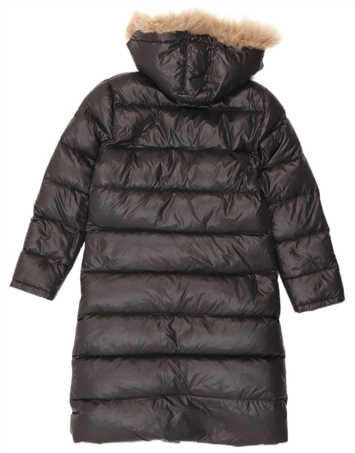 Ellesse Womens Hooded Wattierter Mantel UK 14 Mittelschwarzes Nylon