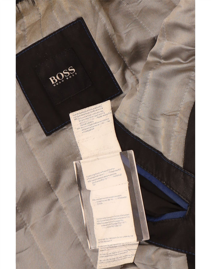 Hugo Boss Herrenmantel EU 52 XL Graue Wolle