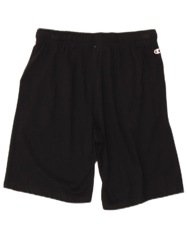 Champion Jungen-Sportshorts mit Grafik, 11–12 Jahre, Größe L, schwarze Baumwolle