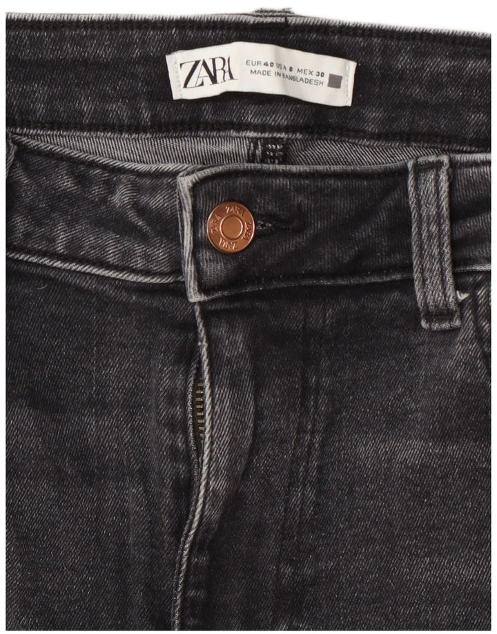 Zara Damen-Cropped-Jeans EU 40 Medium W30 L26 Grau