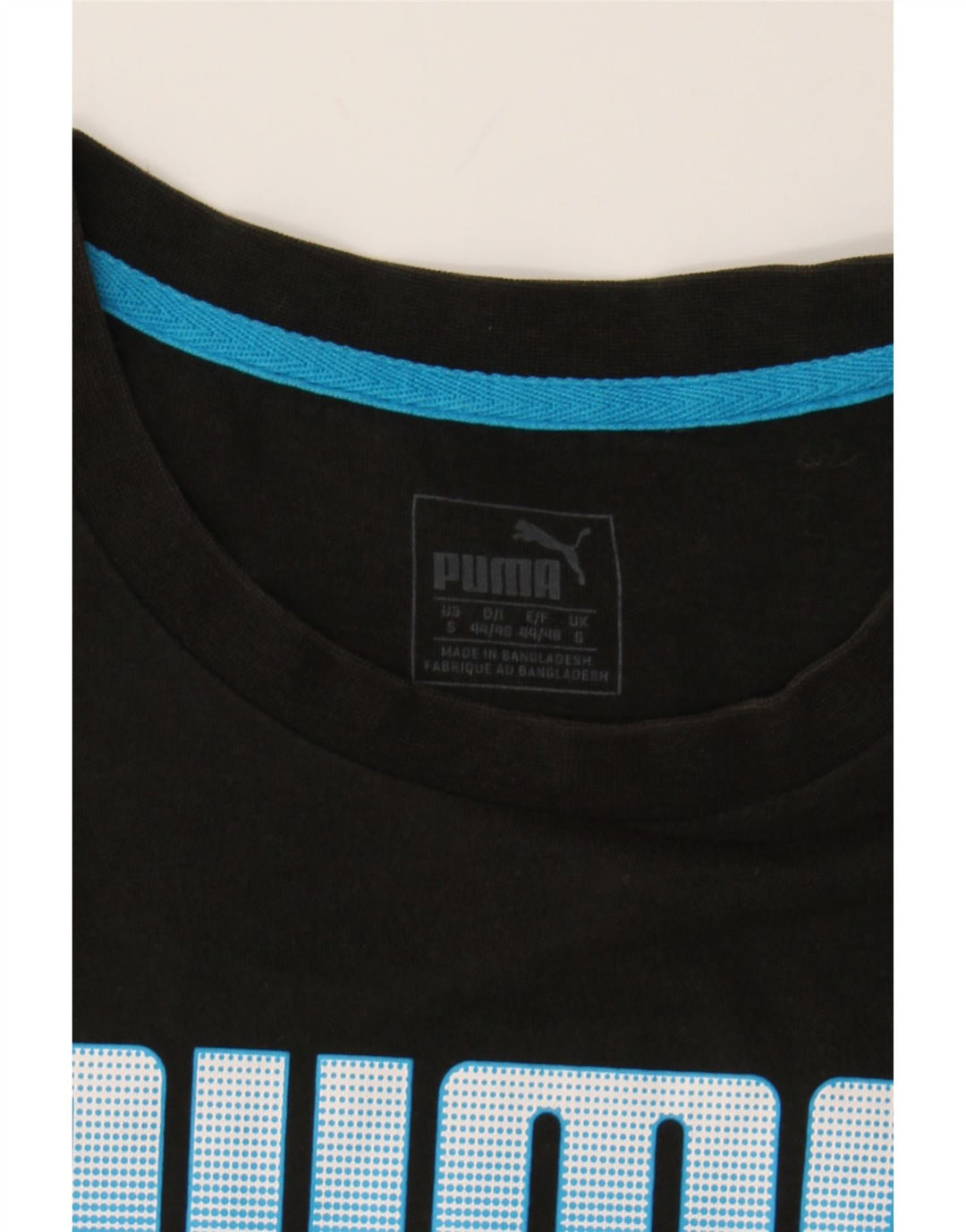 PUMA Mens Graphic T-Shirt Top Small Black Cotton Vintage Puma and Second-Hand Puma from Messina Hembry 