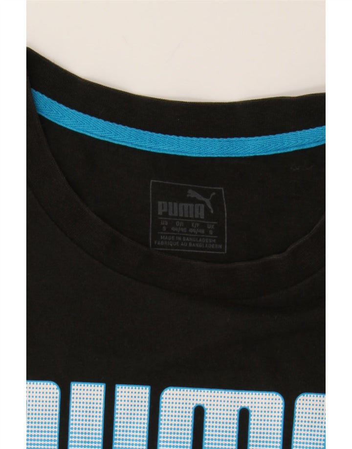 PUMA Mens Graphic T-Shirt Top Small Black Cotton Vintage Puma and Second-Hand Puma from Messina Hembry 