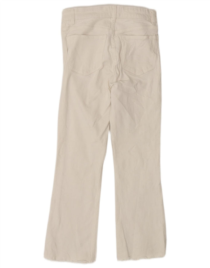 Zara Damen High Rise Bootcut Jeans EU 38 Small W28 L25 Weiß