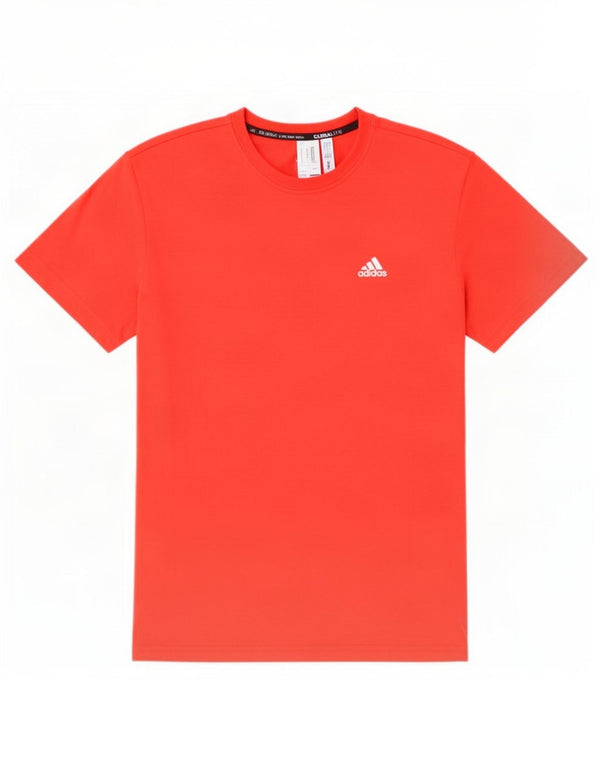 Adidas Herren Climalite T-Shirt Top Large Rot Polyester