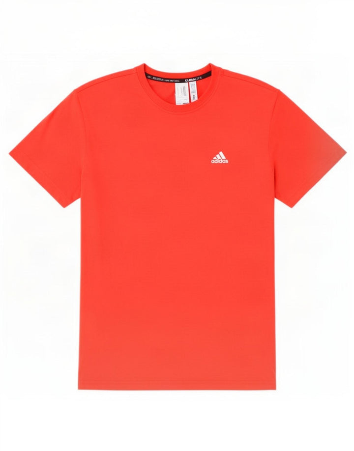 Adidas Herren Climalite T-Shirt Top Large Rot Polyester