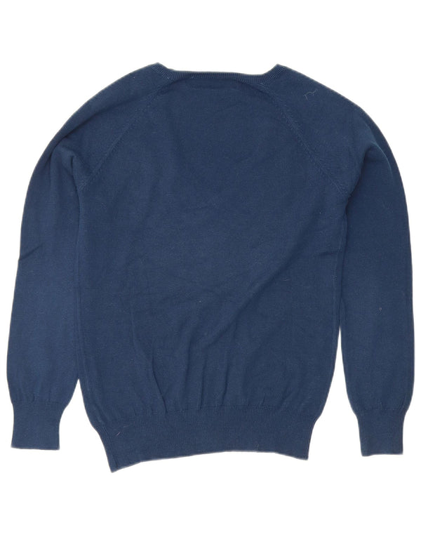 Zara Damen-Pullover mit V-Ausschnitt, Gr. 14, Marineblau