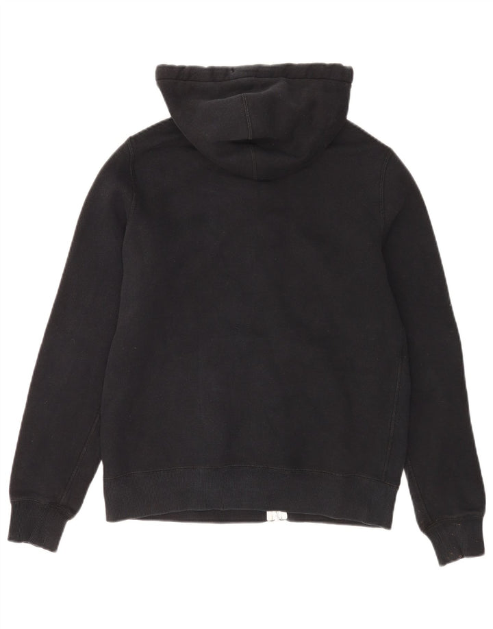 Converse Damen Zip Hoodie Pullover UK 14 Mittelschwarze Baumwolle