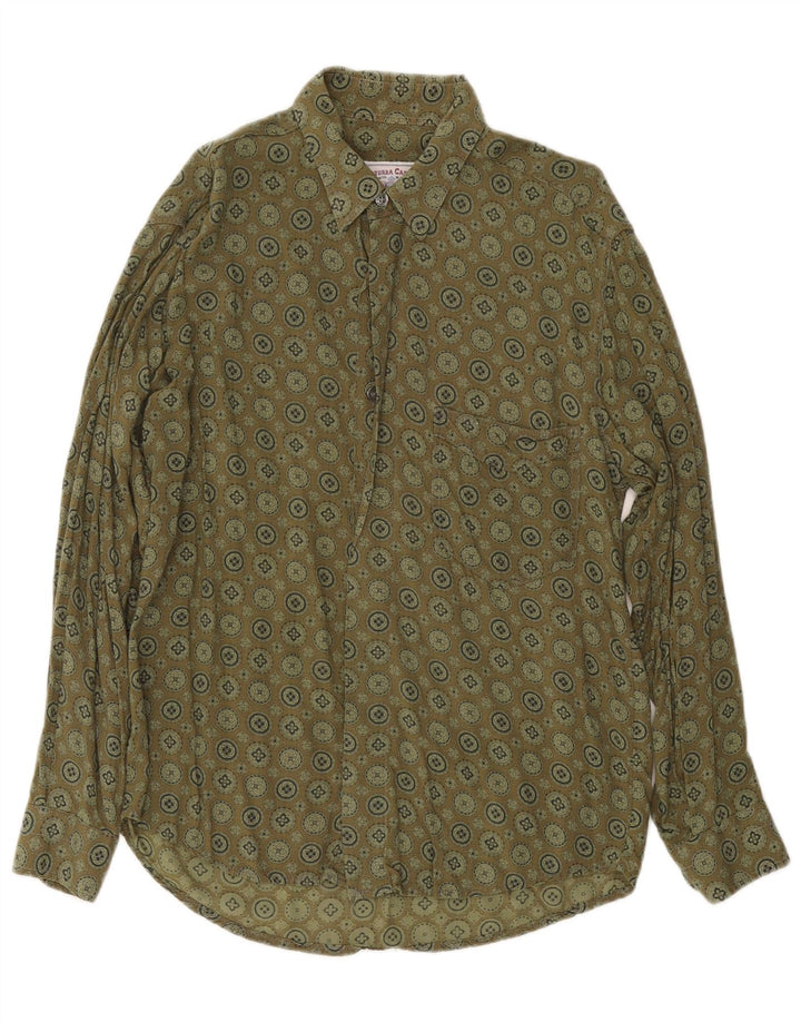 AZZURRA Herrenhemd Medium Khaki Geometrisch