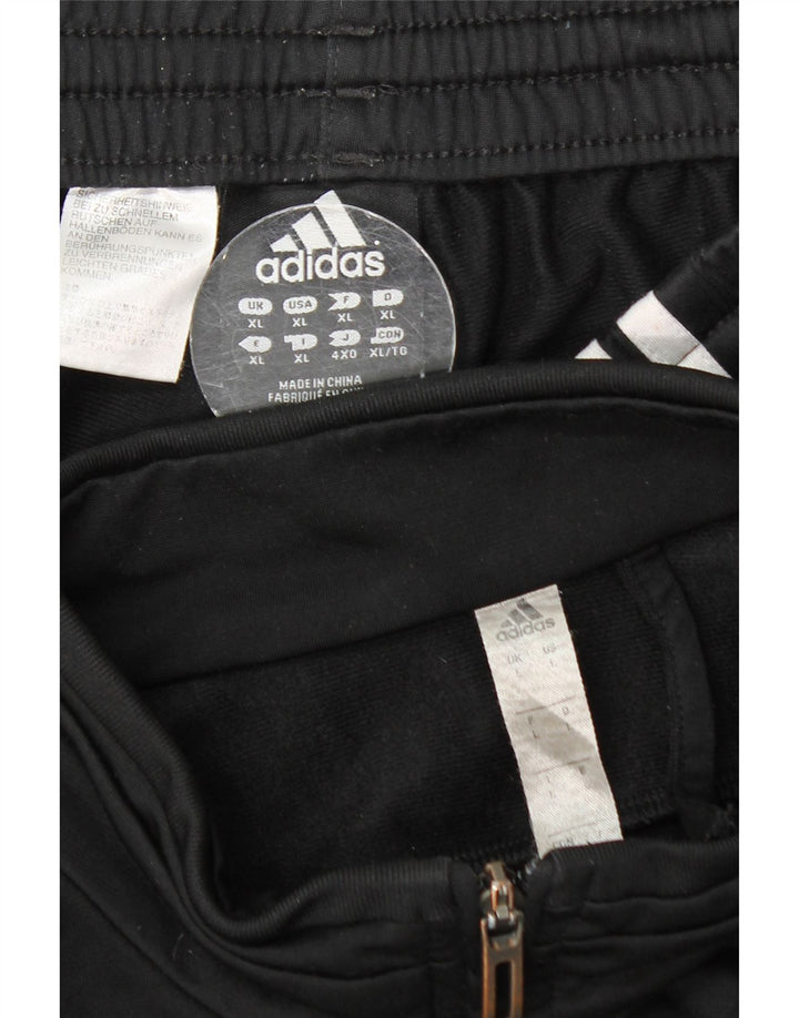 Adidas Herren-Trainingsanzug, groß, aus schwarzem Polyester