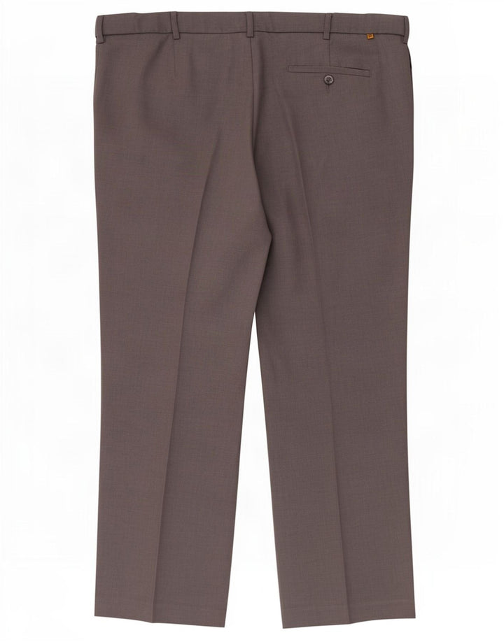 Farah Herren gerade Chinohose W42 L29 Grau Polyester