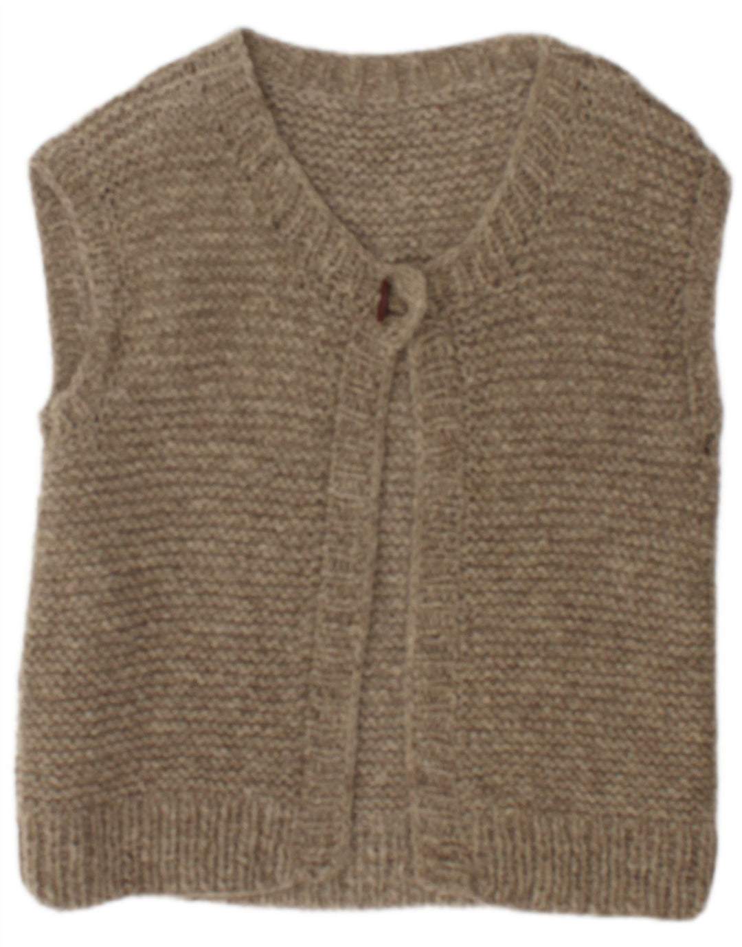 Vintage Damen Ärmelloser Cardigan Pullover UK 14 Mittelgrau