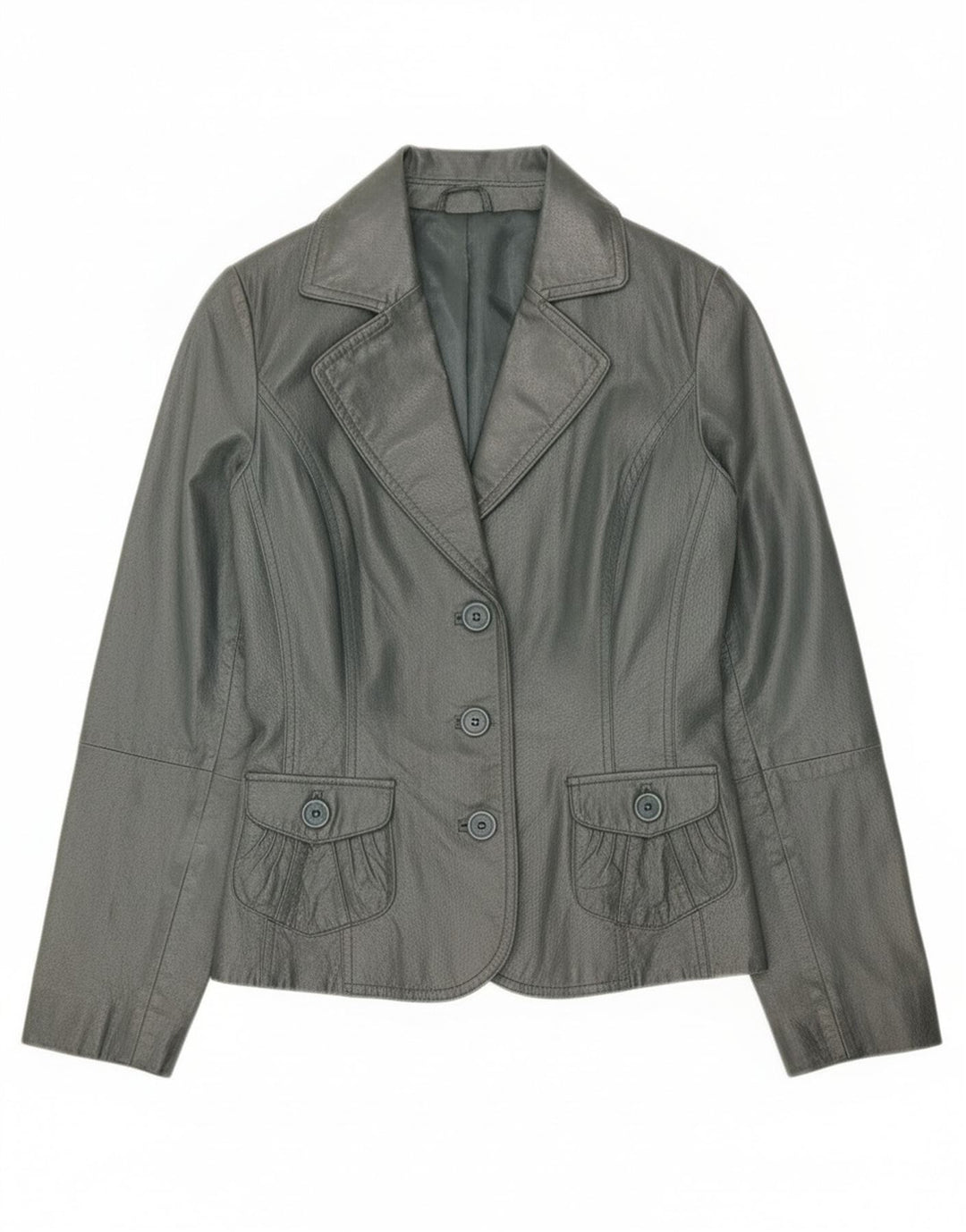 Vintage Damen 3-Knopf-Blazerjacke UK 10 Small Grau