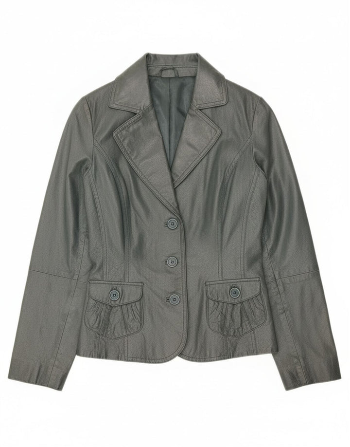 Vintage Damen 3-Knopf-Blazerjacke UK 10 Small Grau
