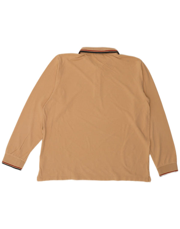 Lotto Herren Langarm-Poloshirt UK 46/48 3XL Beige Baumwolle
