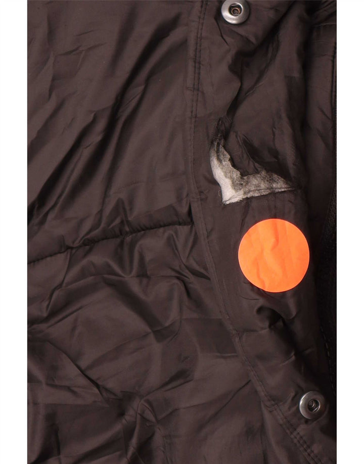 Gap Damen-Kapuzen-Übergröße, wattierte Jacke, UK 10, Größe S, Schwarz, Polyester