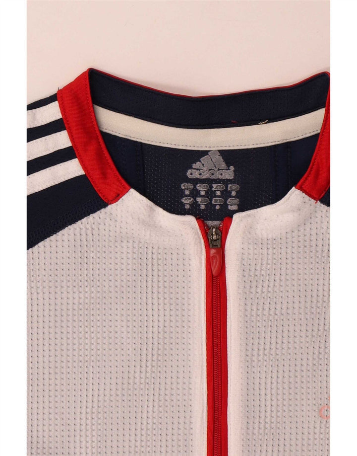 Adidas Herren Climacool T-Shirt mit Reißverschluss, mittelgroß, Marineblau, Farbblock