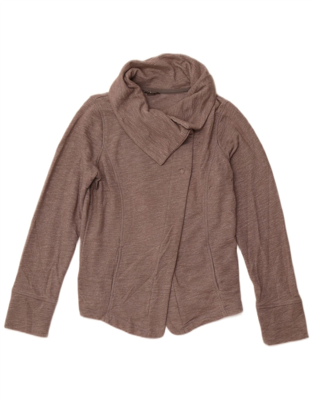 EDDIE BAUER Damen-Cardigan-Pullover UK 10 Small Graue Baumwolle