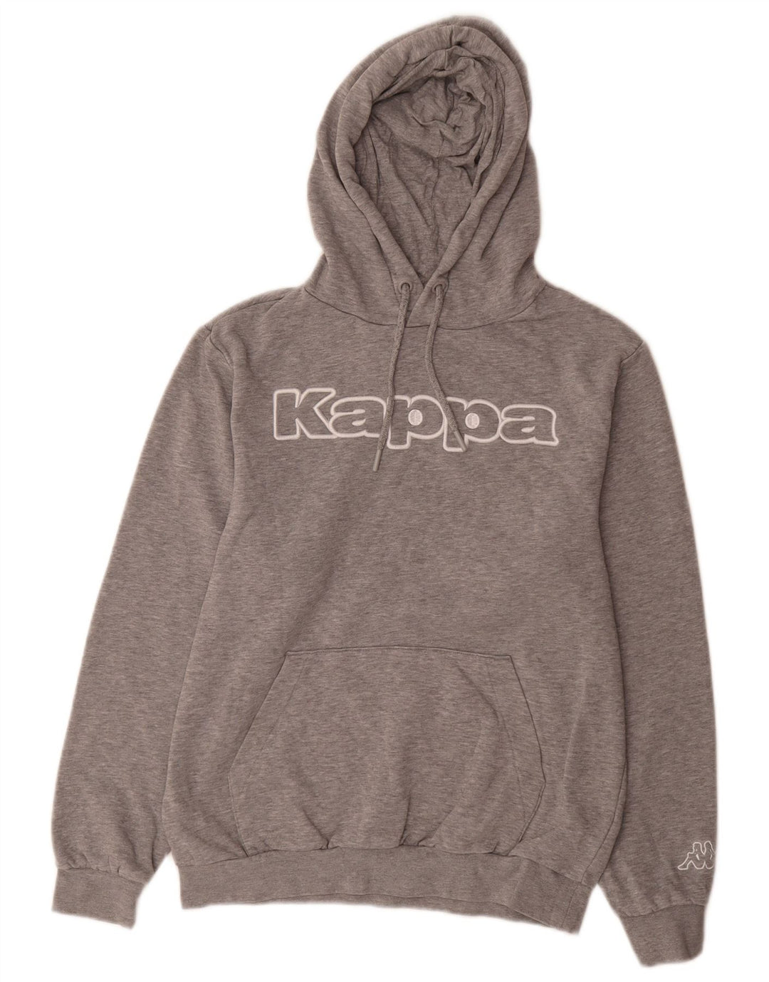 Kappa Herren Graphic Hoodie Pullover mittelgraue Baumwolle
