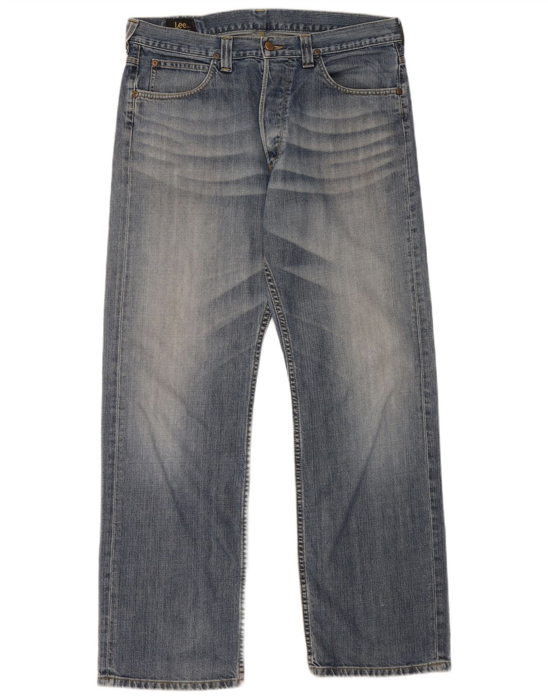 Lee Herren Nash Straight Jeans W34 L32 Blaue Baumwolle