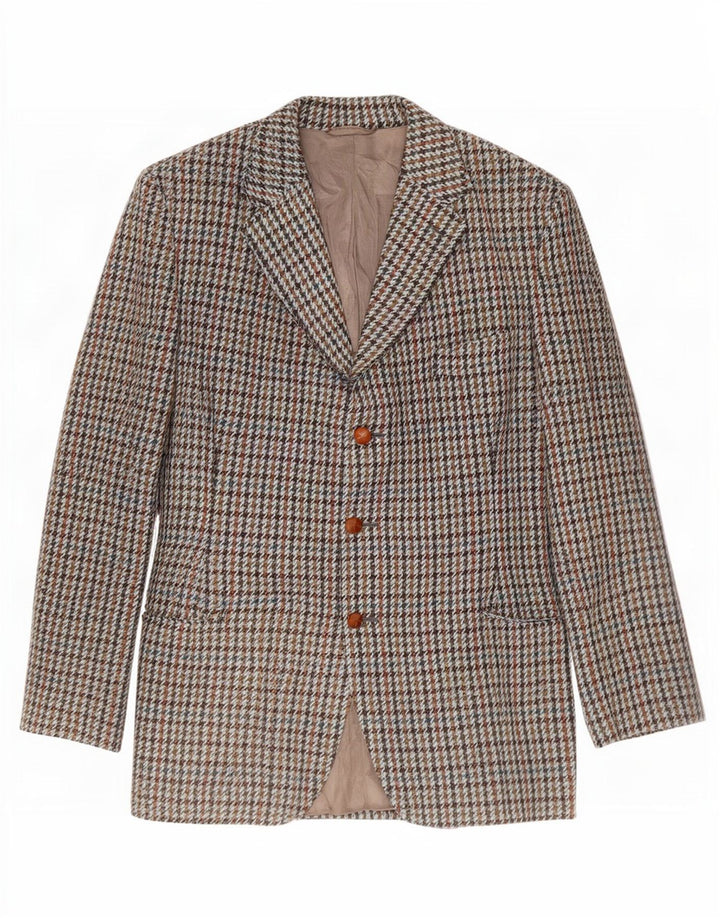 Dunn &Co Herren Harris Tweed Blazer Jacke UK 40 Large Mehrfarbig