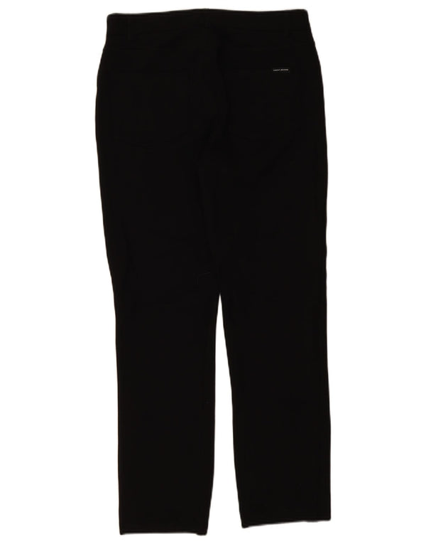 Dkny Damen Slim Freizeithose Medium W30 L28 Schwarze Viskose