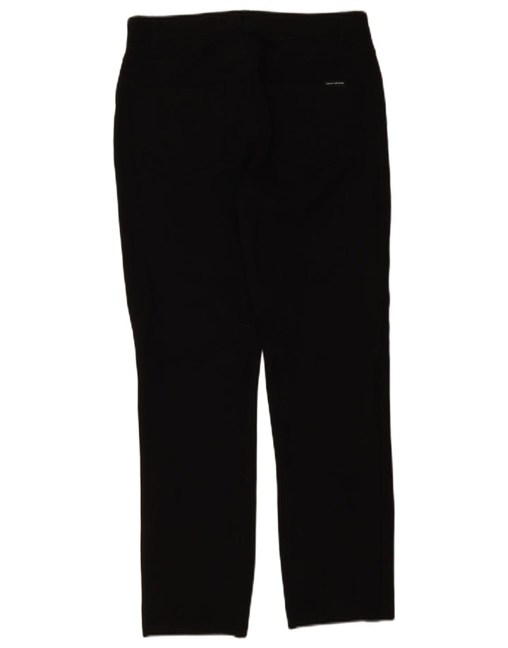 Dkny Damen Slim Freizeithose Medium W30 L28 Schwarze Viskose