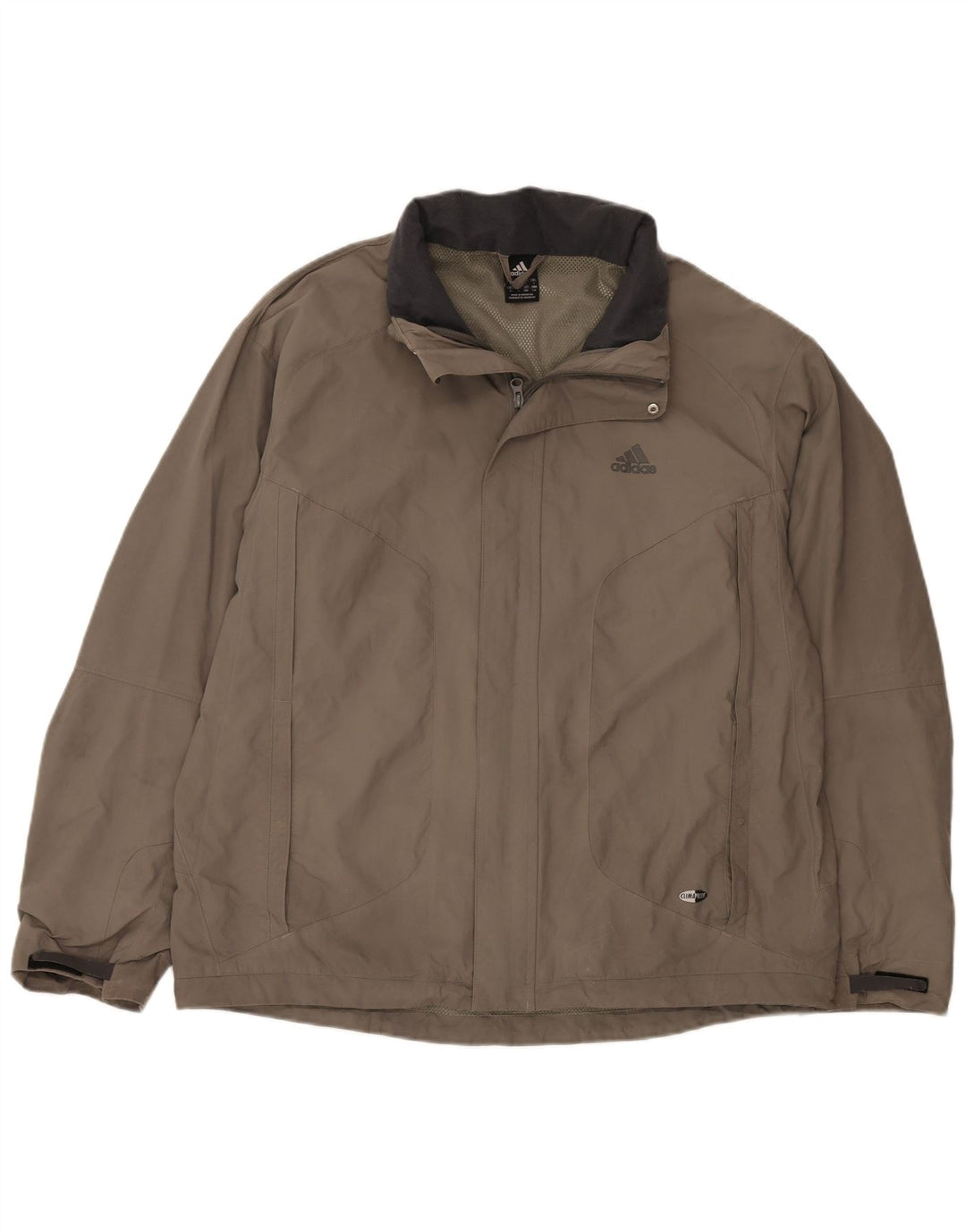 Adidas Herren Regenjacke UK 40 Large Khaki Nylon
