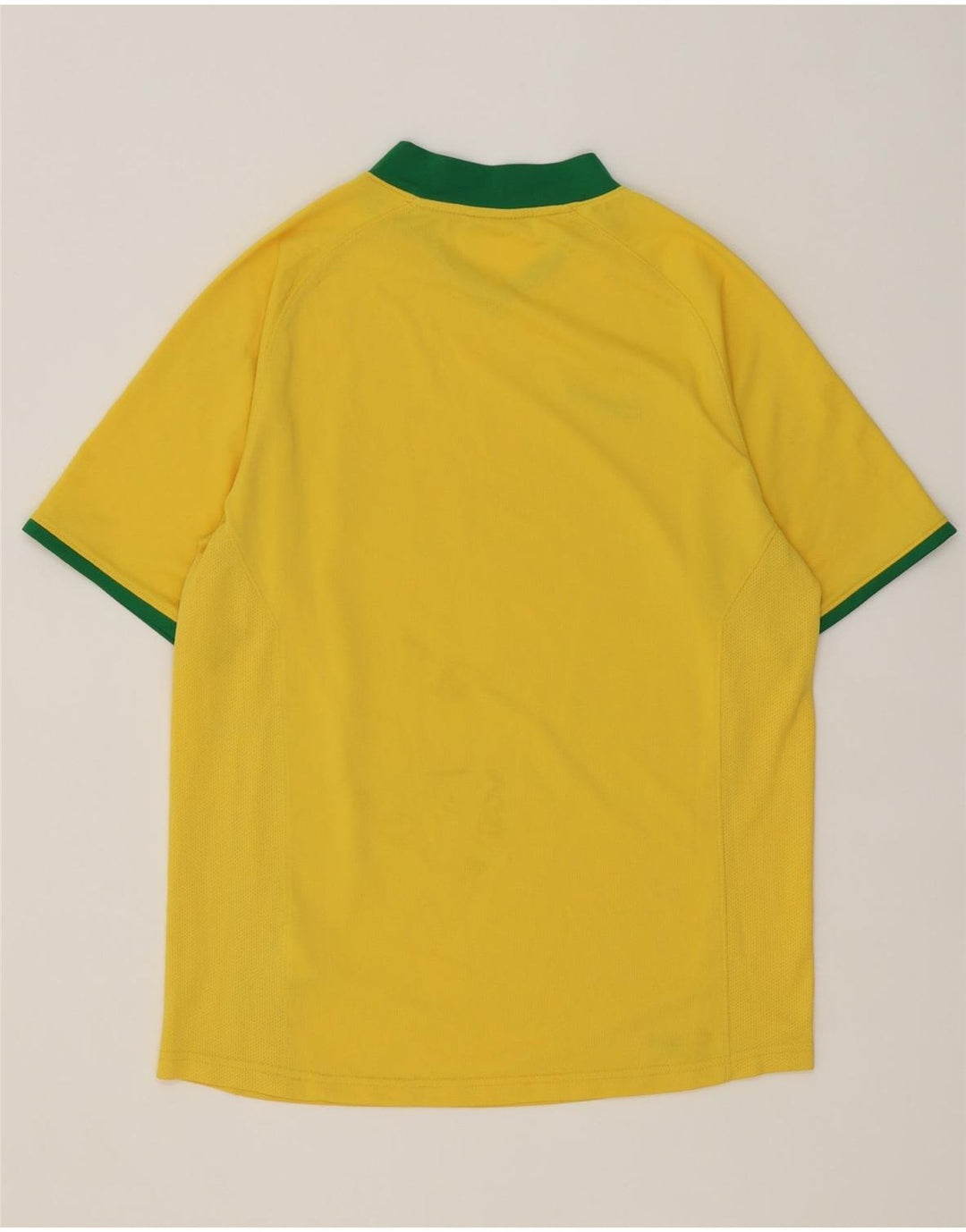Nike Herren T-Shirt Top UK 36/38 Small Gelbes Colourblock-Polyester