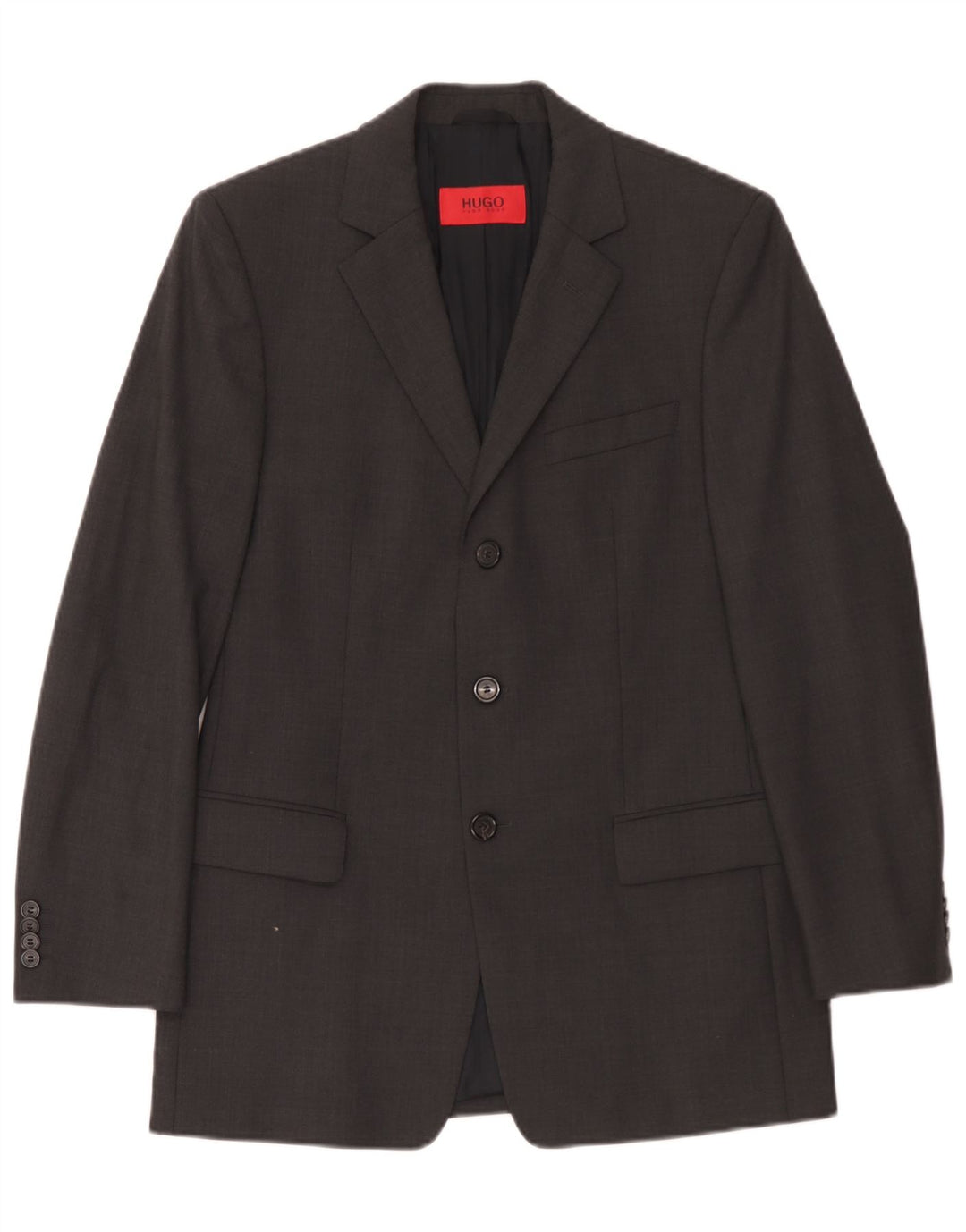 Hugo Boss Herren-Blazer mit 3 Knöpfen, EU 44, XS, graue Schurwolle