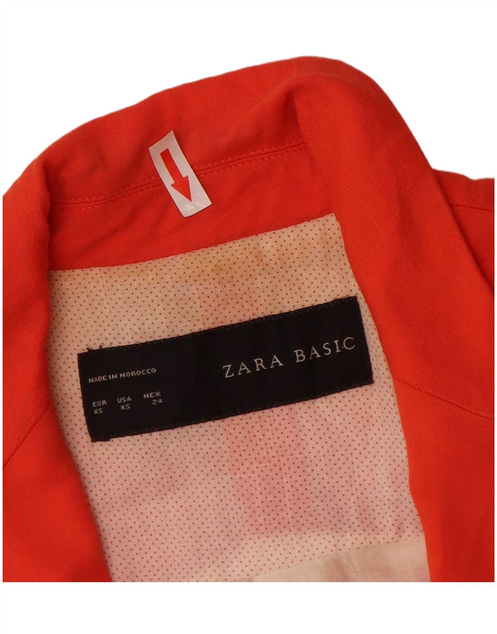 Zara Damen 1-Knopf-Blazerjacke UK 6 XS Orange